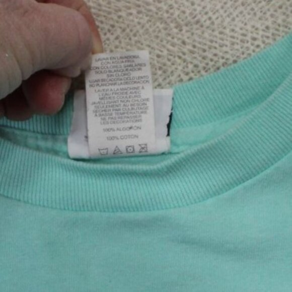 Simply Southern Small Long Sleeve Mint Green Shirt Stamps Of The South Cotton Ca - Picture 7 of 9